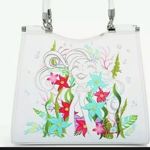Danielle Nicole Disney’s The Little Mermaid‎ Floral Satchel Bag~New 🧜‍♀️